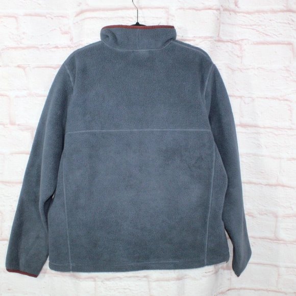 LL Bean Blue Polyester Half Zip High Neck Mountain Fleece Sweater Size L - Picture 5 of 8